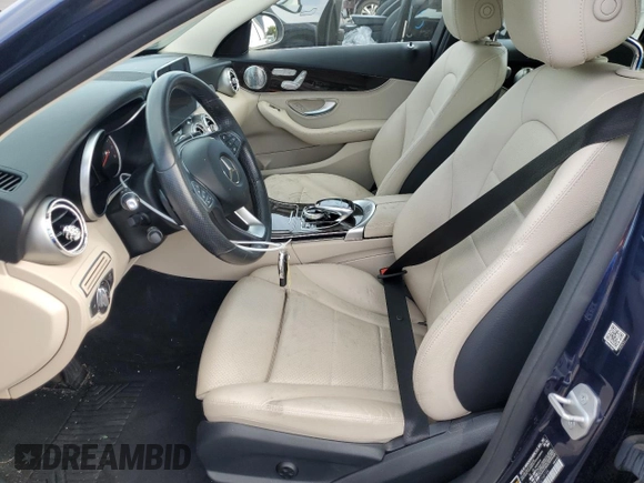 2016 Mercedes-Benz C 300 with VIN 55SWF4JB7GU140184, listed as a Copart auction lot 54410685 with 35,234 mi miles and Salvage Title. Bid and sale history available at carsss.com. Image 7.