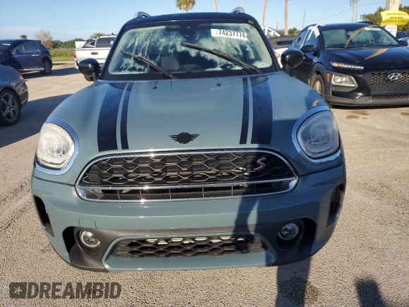 2021 MINI Countryman Cooper S with VIN WMZ53BR03M3N21746, listed as a Copart auction lot 74237774 with 0 mi miles and Non Repairable. Bid and sale history available at carsss.com. Image 5.