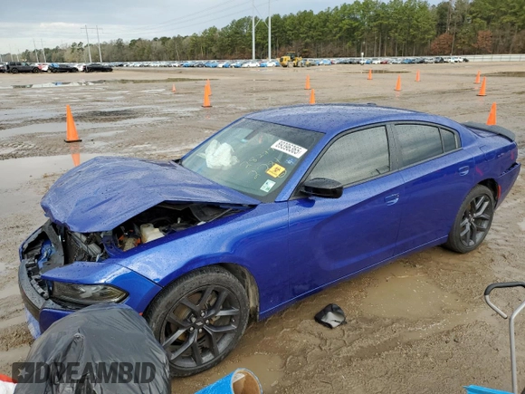 2022 Dodge Charger SXT with VIN 2C3CDXBG7NH202281, listed as a Copart auction lot 89396365 with 34,422 mi miles and Salvage Title. Bid and sale history available at DreamBid. Image 1.