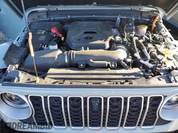 2024 Jeep Wrangler Sahara z VIN 1C4RJXP68RW128360, wystawiony jako Copart lot #84001304 z przebiegiem 17 036 mil mil oraz Szkoda całkowita • Salvage title. Historia ofert i sprzedaży dostępna na DreamBid. Obrazek 11.