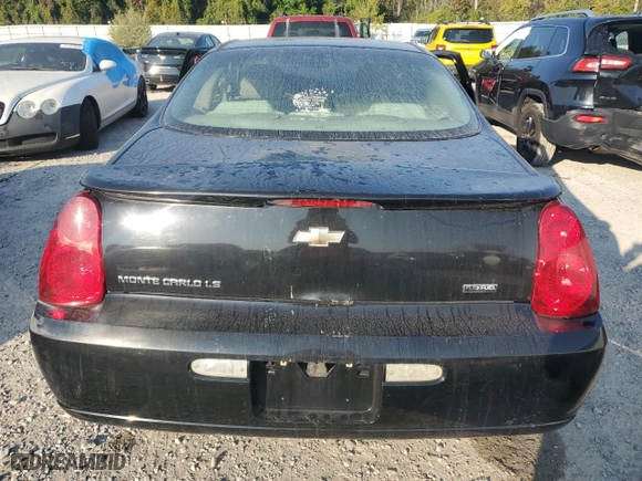 2007 Chevrolet Monte Carlo LS with VIN 2G1WJ15K779110849, listed as a Copart auction lot 72196634 with 0 mi miles and Salvage Title. Bid and sale history available at carsss.com. Image 6.