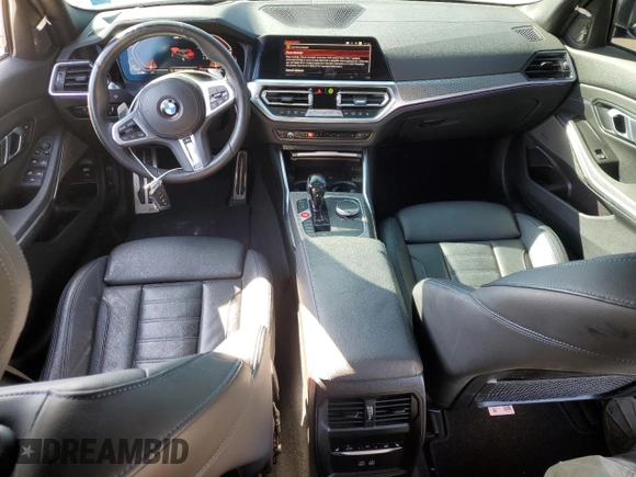 2021 BMW 3 Series M340i xDrive with VIN 3MW5U9J05M8C08378, listed as a Copart auction lot 46323565 with 34,604 mi miles and Salvage Title. Bid and sale history available at carsss.com. Image 8.