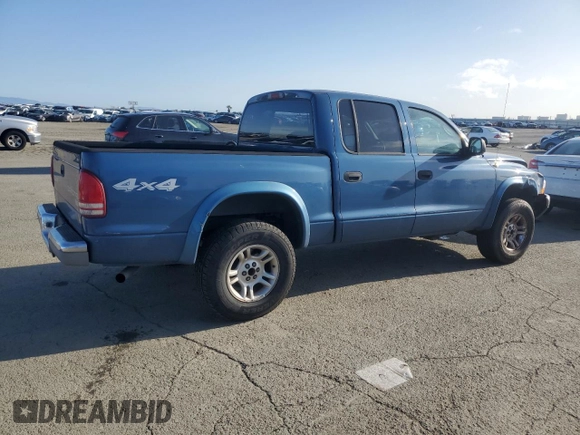 2004 Dodge Dakota SLT with VIN 1D7HG48N04S649545, listed as a Copart auction lot 51510515 with 152,143 mi miles and Salvage Title. Bid and sale history available at carsss.com. Image 3.