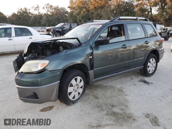 2005 Mitsubishi Outlander LS with VIN JA4LX31F55U007095, listed as a Copart auction lot 82609084 with 190,298 mi miles and Clean Title. Bid and sale history available at carsss.com. Image 1.