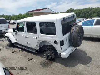 2021 Jeep Wrangler Unlimited Sahara Altitude with VIN 1C4HJXEG1MW586273, listed as a Copart auction lot 61723485 with 76,236 mi miles and Salvage title. Bid and sale history available at DreamBid. Image 2.