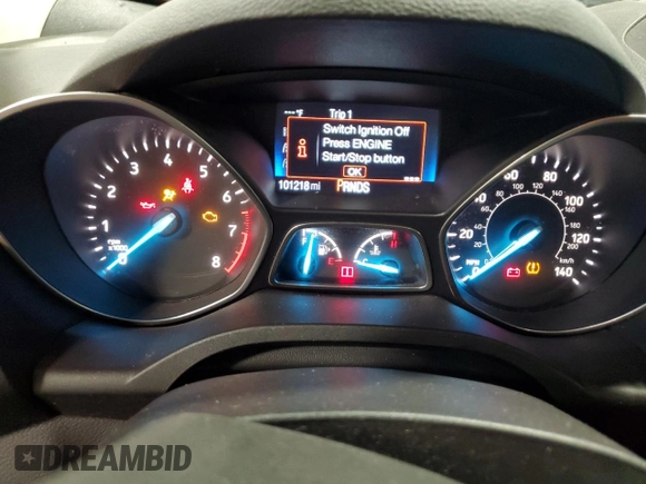 2018 Ford Escape Titanium with VIN 1FMCU9J98JUD07828, listed as a Copart auction lot 59053375 with 101,218 mi miles and Salvage title. Bid and sale history available at DreamBid. Image 9.