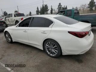 2018 Infiniti Q50 Luxe with VIN JN1EV7APXJM354116, listed as a Copart auction lot 52459655 with 66,624 mi miles and Non Repairable. Bid and sale history available at DreamBid. Image 2.
