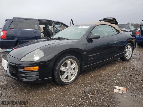 2001 Mitsubishi Eclipse GT with VIN 4A3AE85H01E048182, listed as a Copart auction lot 38087884 with 113,205 mi miles and Clean Title. Bid and sale history available at carsss.com. Image 1.