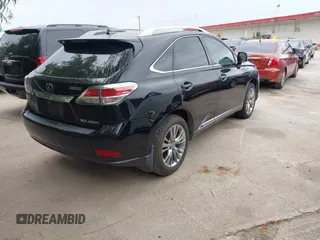 2013 Lexus RX 450h with VIN JTJBC1BA0D2443302, listed as a IAAI auction lot 42602133 with 278,477 mi miles and . Bid and sale history available at DreamBid. Image 4.
