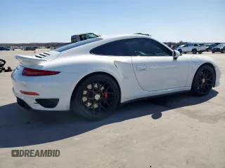 2014 Porsche 911 Turbo S with VIN WP0AD2A90ES167827, listed as a Copart auction lot 47832645 with 15,491 mi miles and Non Repairable. Bid and sale history available at DreamBid. Image 3.