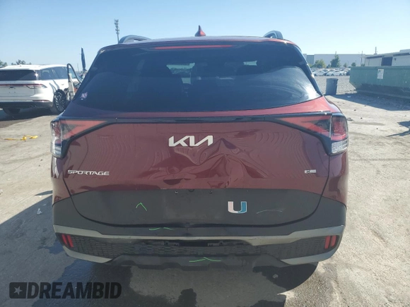 2023 Kia Sportage X-Line with VIN 5XYK6CAF3PG106300, listed as a Copart auction lot 53046135 with 32,627 mi miles and Non Repairable. Bid and sale history available at carsss.com. Image 6.