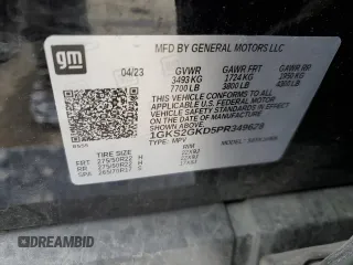 2023 GMC Yukon XL SLT with VIN 1GKS2GKD5PR349628, listed as a Copart auction lot 41469675 with 39,598 mi miles and Salvage Title. Bid and sale history available at DreamBid. Image 13.