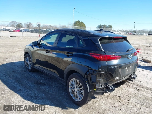 2020 Hyundai Kona SEL Plus with VIN KM8K62AA1LU550570, listed as a IAAI auction lot 41381405 with 59,510 mi miles. Bid and sale history available at carsss.com. Image 3.