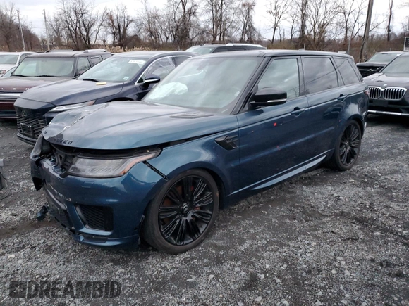 2022 Land Rover Range Rover Sport HSE Dynamic with VIN SALWR2SEXNA205758, listed as a Copart auction lot 82760554 with 43,452 mi miles and Salvage Title. Bid and sale history available at DreamBid. Image 1.