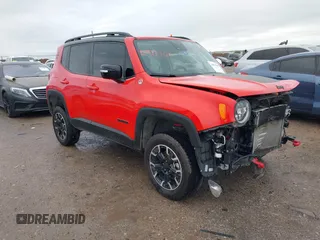 2023 Jeep Renegade Trailhawk with VIN ZACNJDC19PPP62601, listed as a IAAI auction lot 41911700 with 23,973 mi miles and . Bid and sale history available at DreamBid. Image 1.