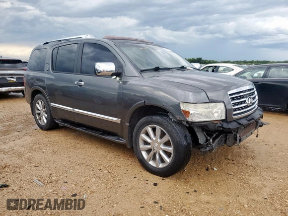 2009 Infiniti QX56 with VIN 5N3AA08DX9N902005, listed as a Copart auction lot 60665925 with 191,472 mi miles and Salvage title. Bid and sale history available at DreamBid. Image 4.