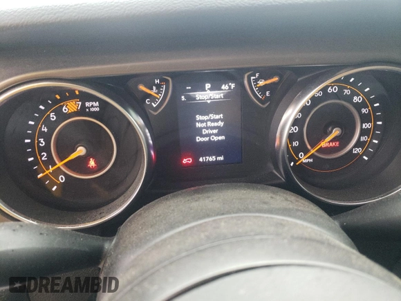 2022 Jeep Wrangler Unlimited Sport S with VIN 1C4HJXDN1NW150976, listed as a Copart auction lot 45183705 with 41,765 mi miles and Salvage Title. Bid and sale history available at carsss.com. Image 9.