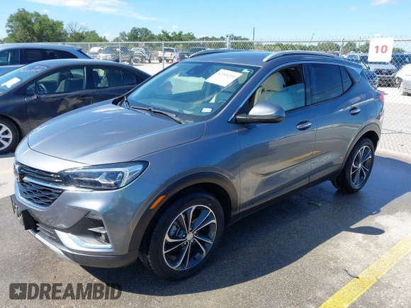 2020 Buick Encore GX Essence with VIN KL4MMFS23LB089458, listed as a IAAI auction lot 42205219 with 26,861 mi miles and . Bid and sale history available at DreamBid. Image 2.