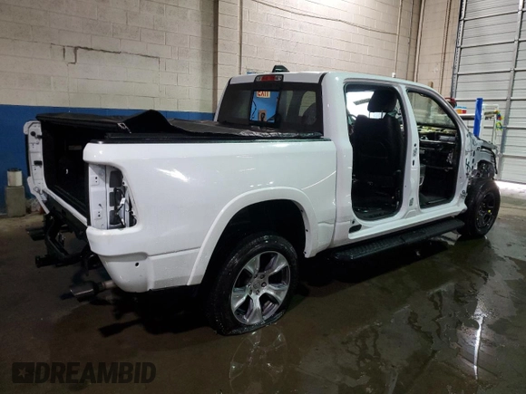 2022 Ram 1500 Laramie with VIN 1C6SRFJT7NN365951, listed as a Copart auction lot 52348575 with Not provided miles and Non repairable. Bid and sale history available at DreamBid. Image 3.