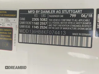 2019 Mercedes-Benz E 450 with VIN WDD1J6HB8KF074413, listed as a IAAI auction lot 41691118 with 50,208 mi miles and . Bid and sale history available at DreamBid. Image 9.