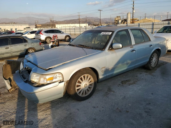 2011 Mercury Grand Marquis LS with VIN 2MEBM7FV5BX601111, listed as a Copart auction lot 44258165 with 129,960 mi miles and Salvage Title. Bid and sale history available at carsss.com. Image 1.