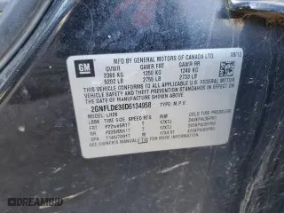 2013 Chevrolet Equinox LT with VIN 2GNFLDE30D6134958, listed as a Copart auction lot 86834124 with 200,428 mi miles and Salvage Title. Bid and sale history available at carsss.com. Image 13.