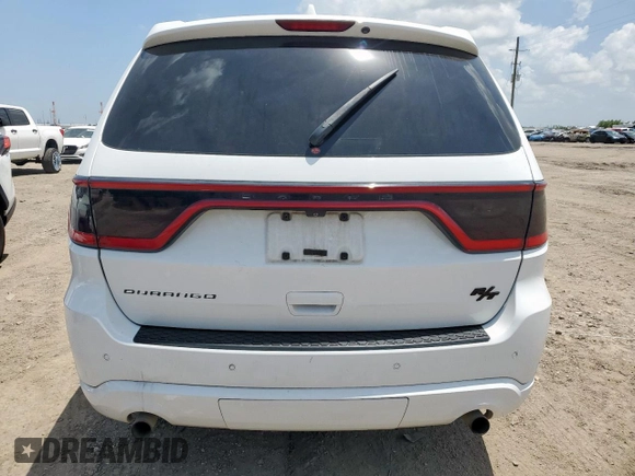 2015 Dodge Durango R/T with VIN 1C4SDHCT9FC916636, listed as a Copart auction lot 61754135 with 201,678 mi miles and Salvage title. Bid and sale history available at DreamBid. Image 6.