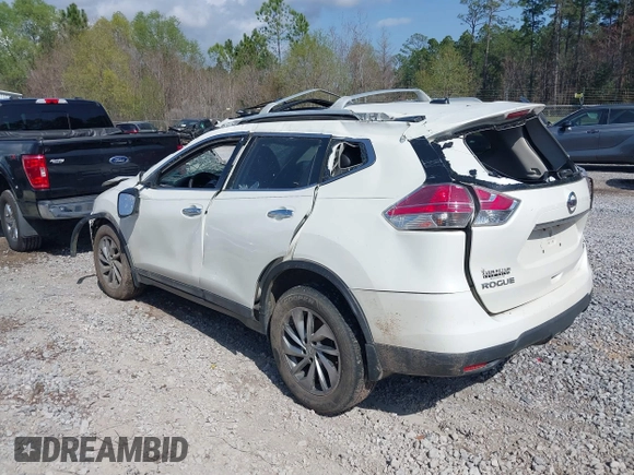 2015 Nissan Rogue SL with VIN 5N1AT2MT1FC755320, listed as a IAAI auction lot 41796523 with 1 mi miles. Bid and sale history available at carsss.com. Image 3.