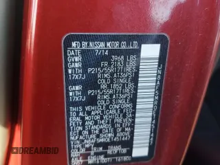 2014 Nissan Juke SV with VIN JN8AF5MR0ET451447, listed as a Copart auction lot 42381805 with 9,688 mi miles and Salvage Title. Bid and sale history available at carsss.com. Image 12.