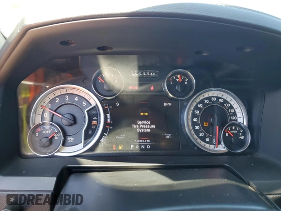2016 Ram 2500 Laramie with VIN 3C6UR5FL3GG296988, listed as a Copart auction lot 57460535 with 150,161 mi miles and Salvage title. Bid and sale history available at DreamBid. Image 9.