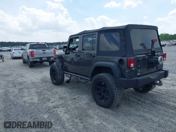 2018 Jeep Wrangler Unlimited Sport with VIN 1C4BJWDG4JL814233, listed as a IAAI auction lot 42112347 with 104,113 mi miles and . Bid and sale history available at DreamBid. Image 3.