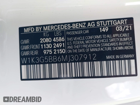 2021 Mercedes-Benz A 35 AMG z VIN W1K3G5BB6MJ307912, wystawiony jako IAAI lot #41804931 z przebiegiem 78 532 mil mil oraz . Historia ofert i sprzedaży dostępna na DreamBid. Obrazek 9.
