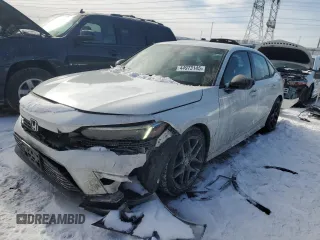 2022 Honda Civic Sport with VIN 2HGFE2F58NH579043, listed as a Copart auction lot 44973145 with 29,845 mi miles and Salvage Title. Bid and sale history available at carsss.com. Image 1.
