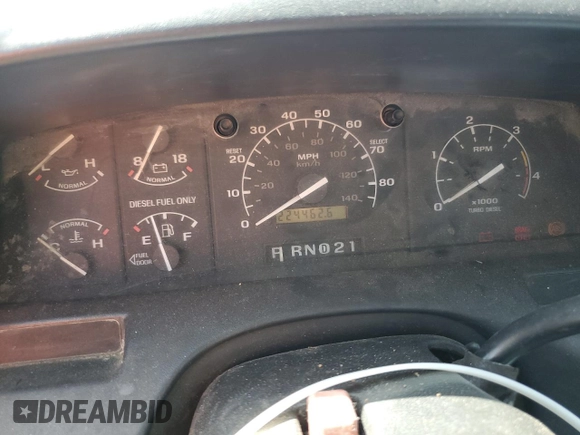 1997 Ford F-250 with VIN 3FTHF26F1VMA18455, listed as a Copart auction lot 53296745 with 224,462 mi miles and Non Repairable. Bid and sale history available at DreamBid. Image 9.