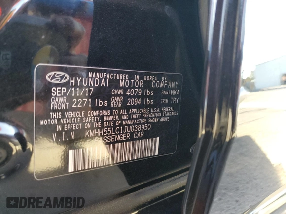 2018 Hyundai Elantra GT Sport with VIN KMHH55LC1JU038950, listed as a Copart auction lot 76299314 with 122,436 mi miles and Clean Title. Bid and sale history available at carsss.com. Image 12.