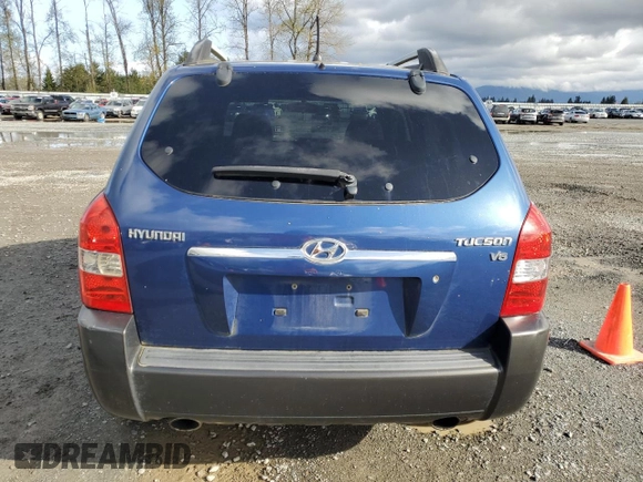 2006 Hyundai Tucson GLS with VIN KM8JN12DX6U393613, listed as a Copart auction lot 52649755 with 220,571 mi miles and Clean Title. Bid and sale history available at carsss.com. Image 6.