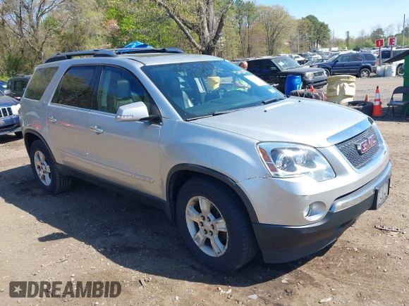 2008 GMC Acadia SLT1 with VIN 1GKEV23788J214790, listed as a IAAI auction lot 42142074 with 130,089 mi miles and . Bid and sale history available at DreamBid. Image 1.
