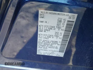 2020 Nissan Pathfinder Platinum with VIN 5N1DR2DM6LC575993, listed as a IAAI auction lot 41418213 with 39,525 mi miles. Bid and sale history available at carsss.com. Image 9.
