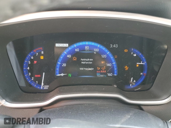 2022 Toyota Corolla Cross XLE with VIN 7MUDAABGXNV042443, listed as a Copart auction lot 57808565 with 102,887 mi miles and Salvage title. Bid and sale history available at DreamBid. Image 9.
