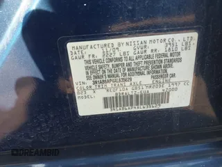 2010 Nissan Sentra SR with VIN 3N1AB6AP4AL635629, listed as a IAAI auction lot 41800835 with 163,515 mi miles and . Bid and sale history available at DreamBid. Image 9.