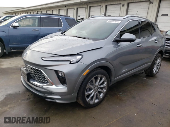 2024 Buick Encore GX Avenir with VIN KL4AMGSL8RB051119, listed as a Copart auction lot 85080594 with 2,790 mi miles and Salvage title. Bid and sale history available at DreamBid. Image 1.