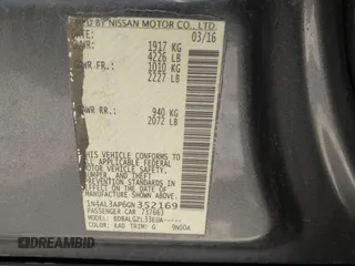 2016 Nissan Altima 2.5 S with VIN 1N4AL3AP6GN352169, listed as a IAAI auction lot 42204580 with 170,162 mi miles. Bid and sale history available at carsss.com. Image 9.