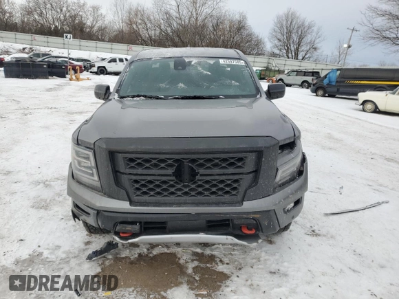 2024 Nissan Titan Pro-4X with VIN 1N6AA1ED1RN115335, listed as a Copart auction lot 42597585 with 5,381 mi miles and Salvage title. Bid and sale history available at DreamBid. Image 5.