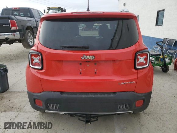 2017 Jeep Renegade Limited with VIN ZACCJADB1HPF10133, listed as a Copart auction lot 49827395 with 116,250 mi miles and Salvage title. Bid and sale history available at DreamBid. Image 6.