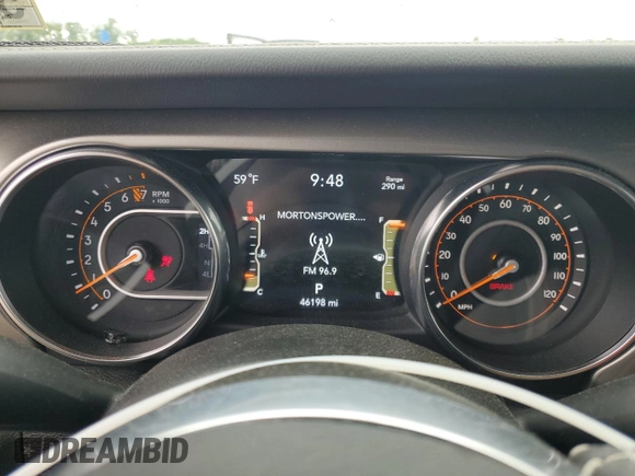 2019 Jeep Wrangler Unlimited Sahara with VIN 1C4HJXEG9KW600644, listed as a Copart auction lot 56193655 with 46,198 mi miles and Salvage title. Bid and sale history available at DreamBid. Image 9.