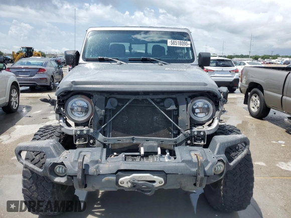 2020 Jeep Gladiator Sport S with VIN 1C6JJTAG9LL149872, listed as a Copart auction lot 58518095 with 118,910 mi miles and Salvage title. Bid and sale history available at DreamBid. Image 5.
