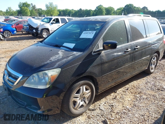 2007 Honda Odyssey EX-L with VIN 5FNRL387X7B030071, listed as a IAAI auction lot 42097074 with 231,624 mi miles. Bid and sale history available at carsss.com. Image 2.