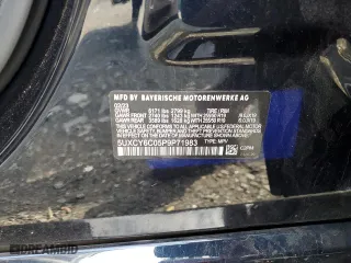 2023 BMW X6 xDrive40i with VIN 5UXCY6C05P9P71983, listed as a Copart auction lot 42085065 with 18,177 mi miles and Non Repairable. Bid and sale history available at carsss.com. Image 12.