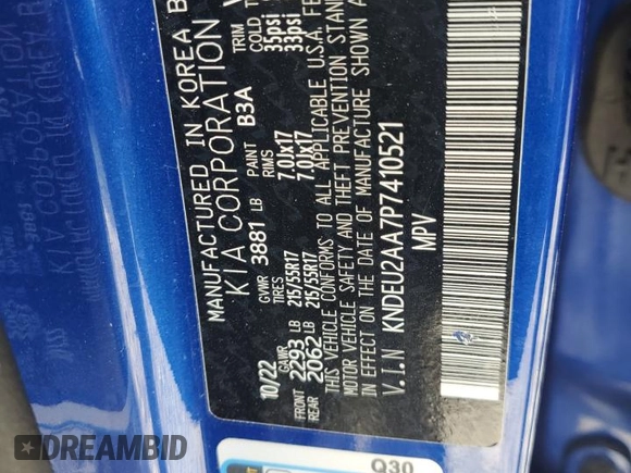 2023 Kia Seltos S z VIN KNDEU2AA7P7410521, wystawiony jako Copart lot #56796665 z przebiegiem 33 412 mil mil oraz Szkoda całkowita • Salvage title. Historia ofert i sprzedaży dostępna na DreamBid. Obrazek 13.