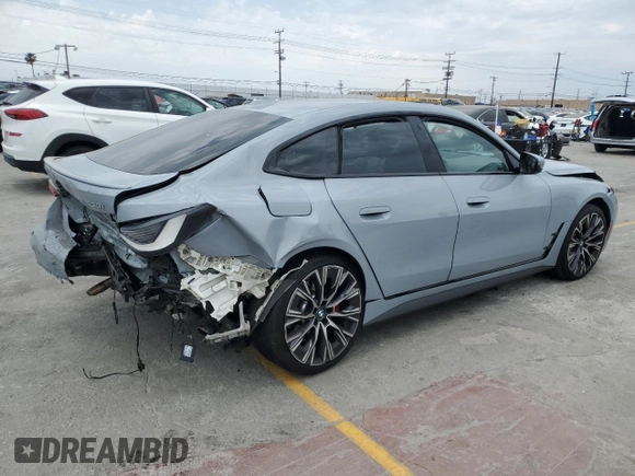 2022 BMW 4 Series 430i with VIN WBA63AV00NFM54895, listed as a Copart auction lot 59437215 with Not provided miles and Salvage title. Bid and sale history available at DreamBid. Image 3.